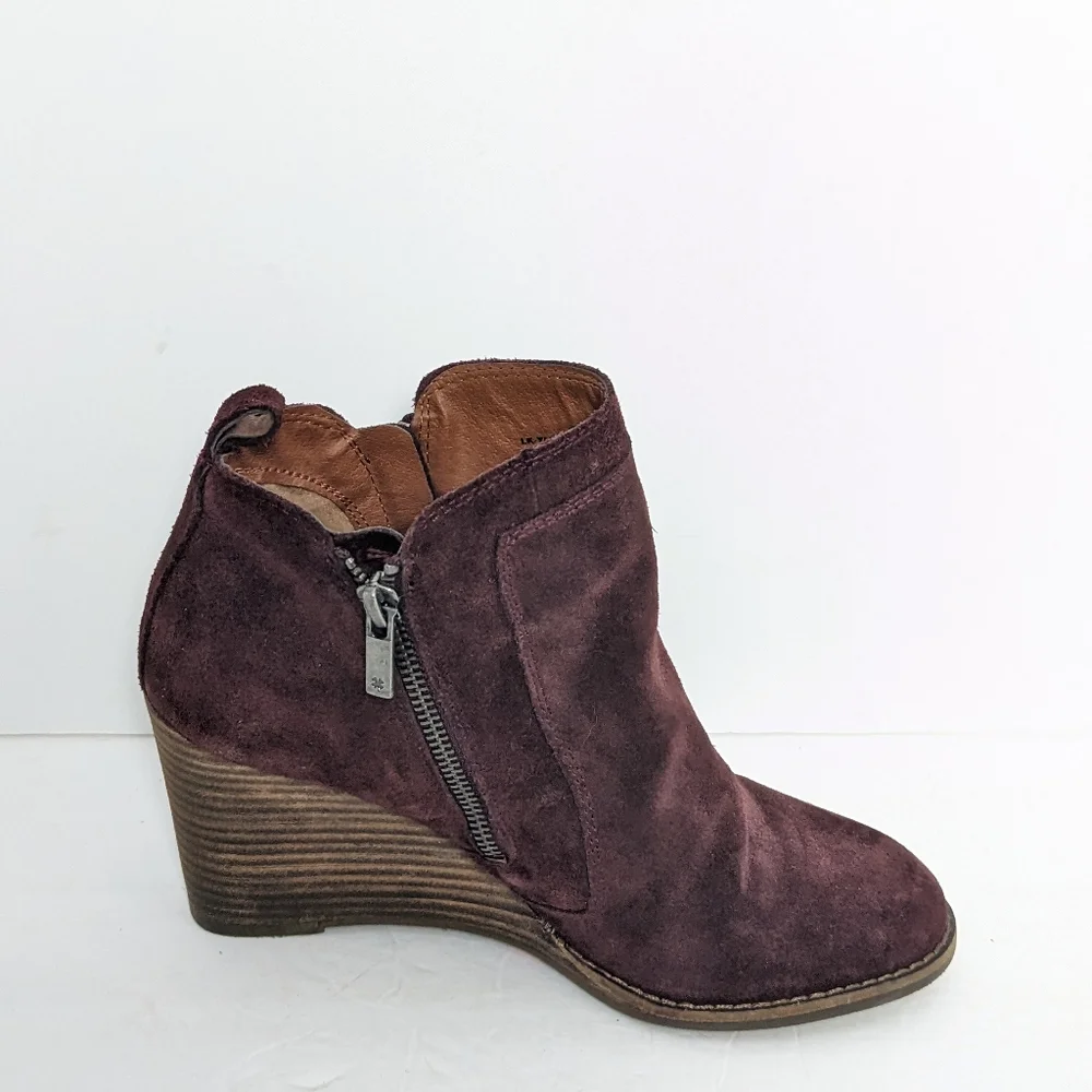 Lucky brand suede wedges